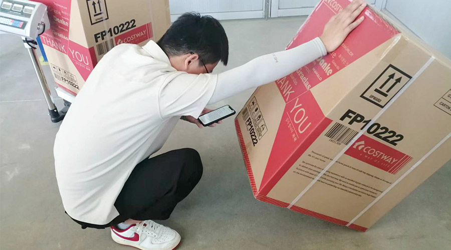實(shí)況直擊！客戶北美COSTWAY開(kāi)展衣物烘干機(jī)驗(yàn)貨
